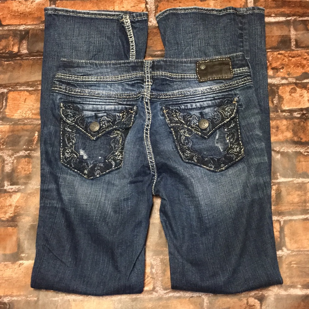 Silver Suki Flap Distressed Jeans